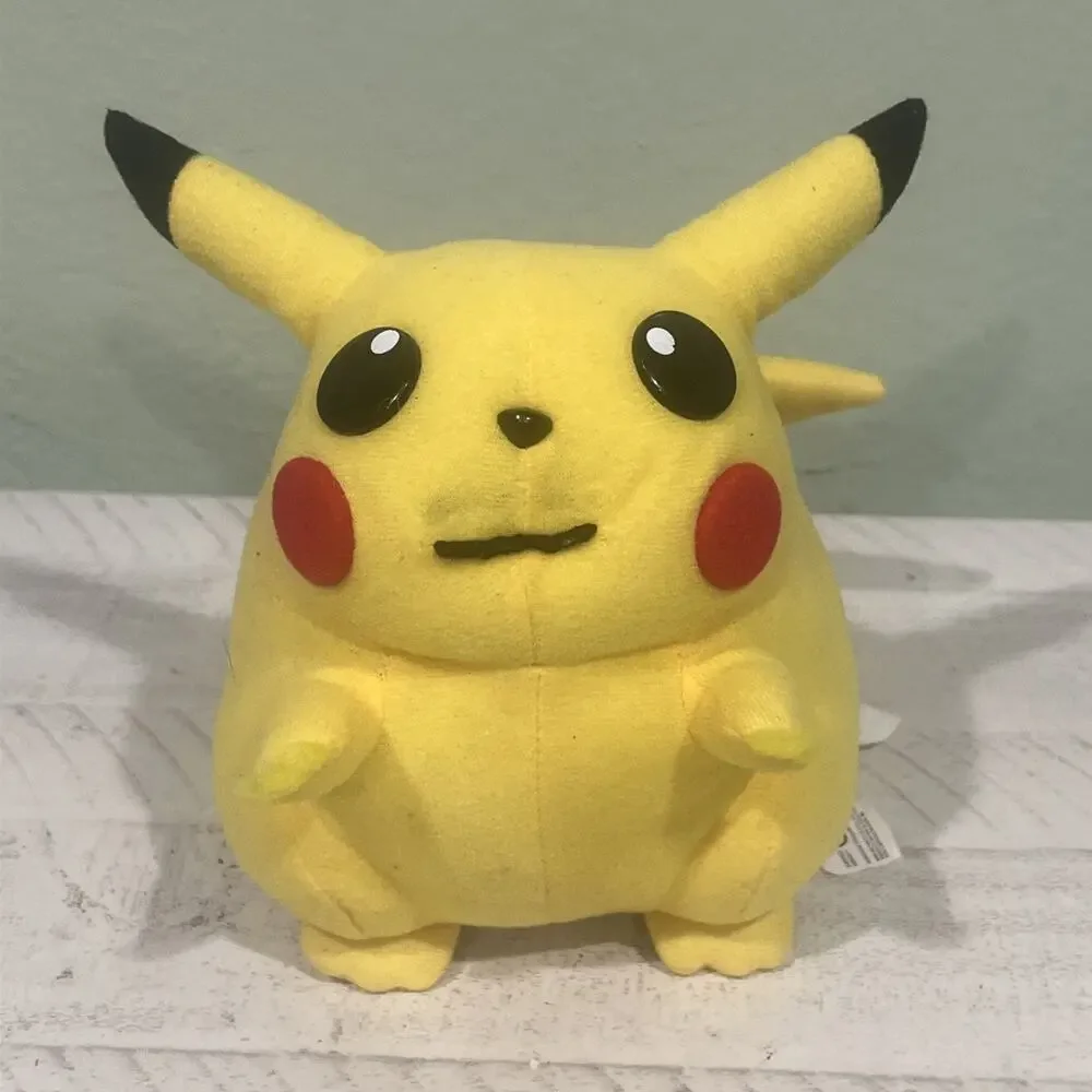Pokemon Vintage Fat Pikachu Play-By-Play Plush 1999 9” Nintendo Stuffed Toy